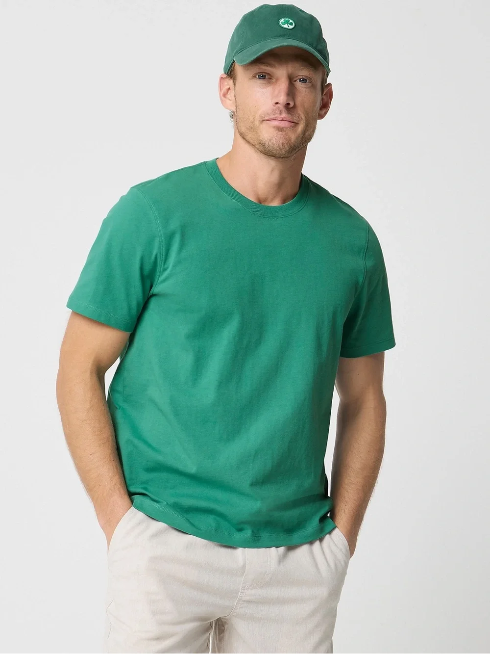 J crew men’s essential tee green